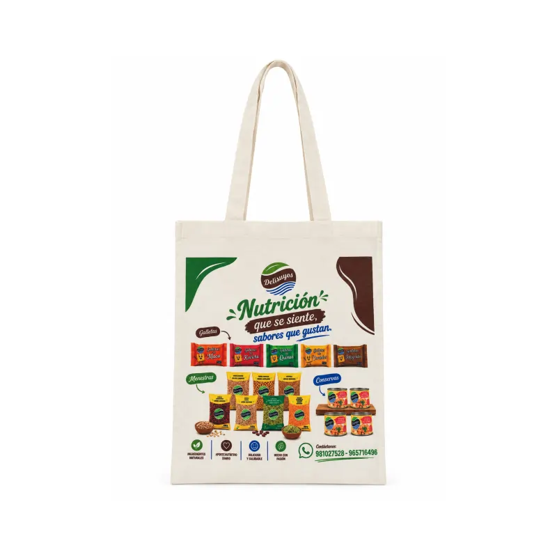 Bolsas de tocuyo personalizados a full color