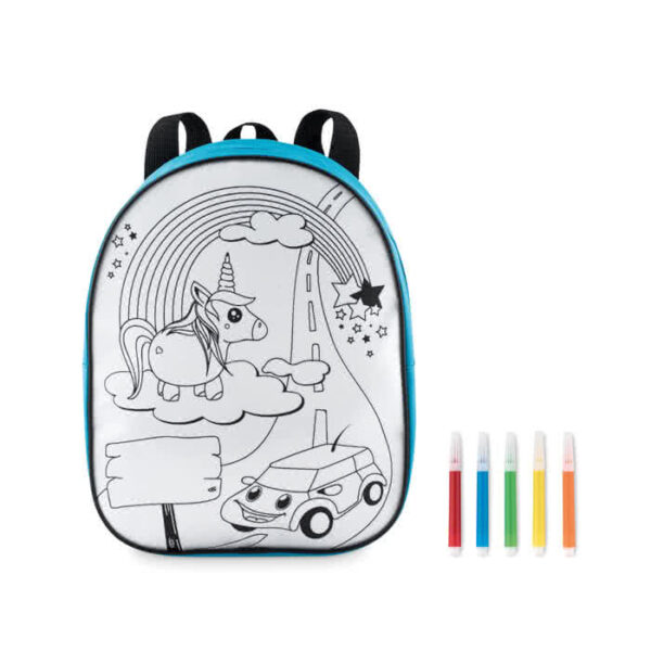 Mochila para colorear publicitaria